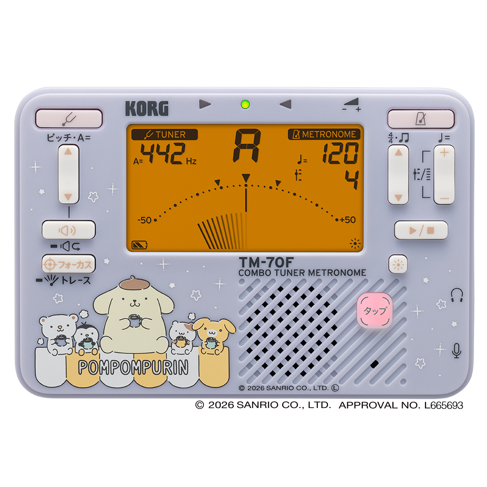 KORG　チューナーメトロノーム　TM-70C/SPN (ポムポムプリン)